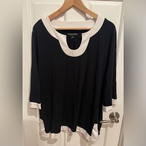 Soft Surroundings Black and White Women’s XL Top